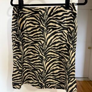 Wills River Coz Faux Fur Zebra Print Skirt